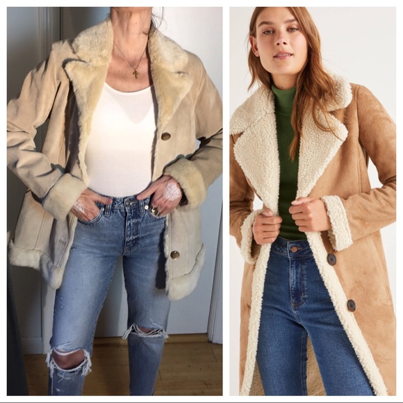 Vintage Jackets & Blazers - 🚫SOLD🚫 VGT 1970s 100% Leather Suede Fur Coat